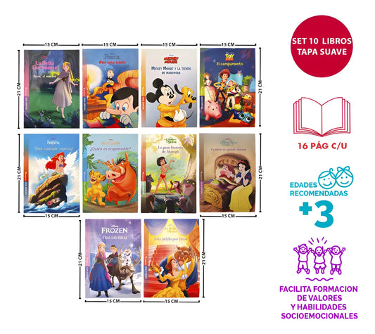 Colección De 10 Cuentos Disney +3 Años