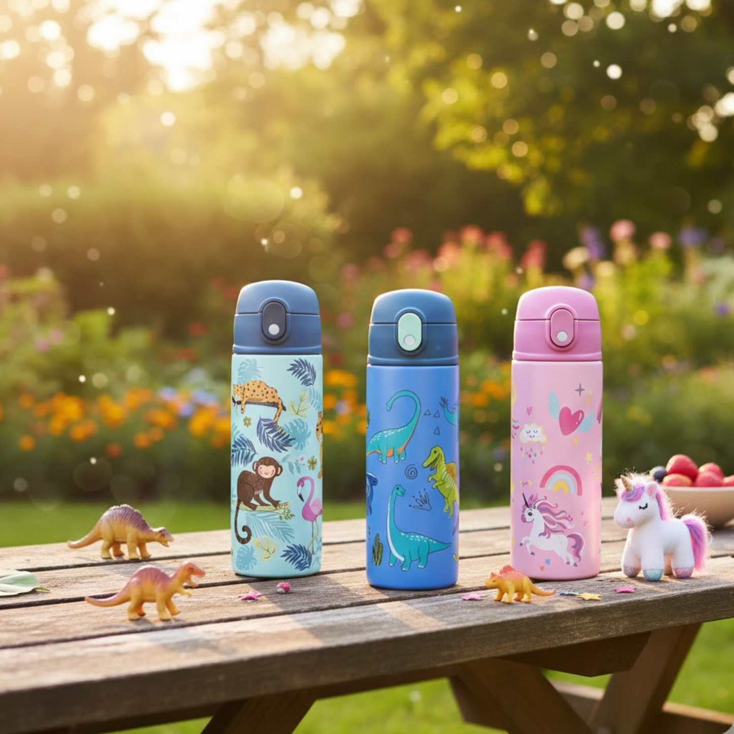 Botella Térmica Infantil 550ml - Vaso de Acero Inoxidable con Diseños para Niños - Mantiene Temperatura 12 Horas - Seguro, Duradero y Libre de BPA.