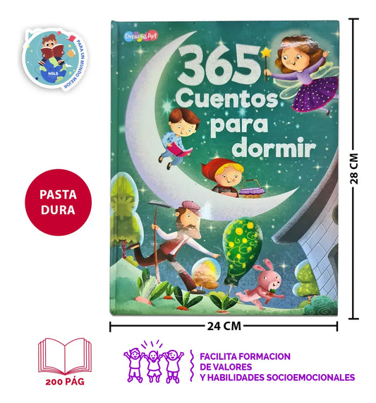 Libros 365 Cuentos Dormir Volumen 1 Niños Infantil Pasta Dura