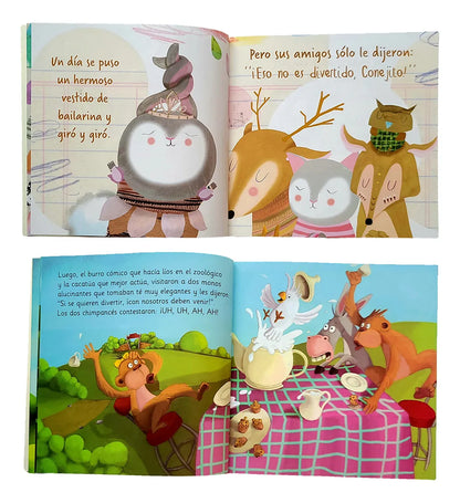 Set 4 Libros De Cuentos: Valores Y Virtudes Infantiles Vol 5