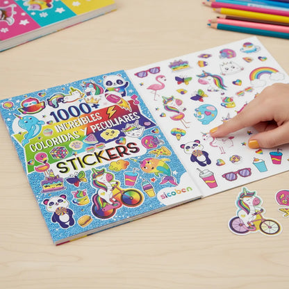 Libro Infantil 1000 + Stickers Increíbles Para Niñas +3 Años