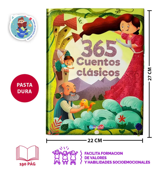 Libros Pasta Dura Infantiles Niños 365 Cuentos Clasicos