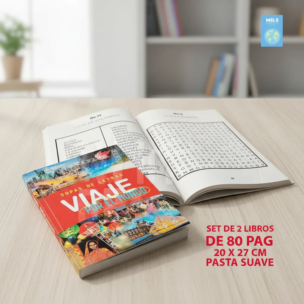 Set De 2 Sopas De Letras Ciudades Y Viajes Por El Mundo, De Vision St. Editorial Dreams Art, Tapa Blanda En Español, 2021