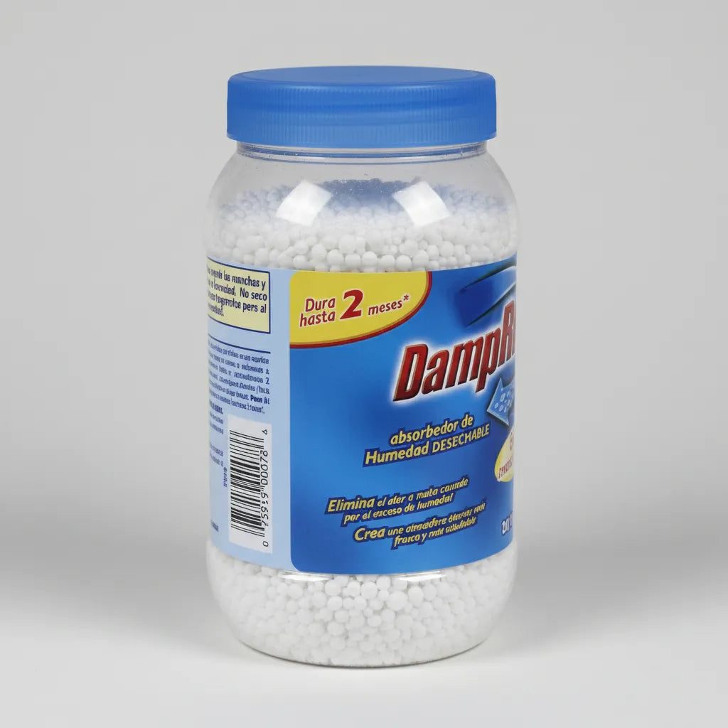 Absorbedor de Humedad DampRid Frasco 400g - Elimina Olores y Moho