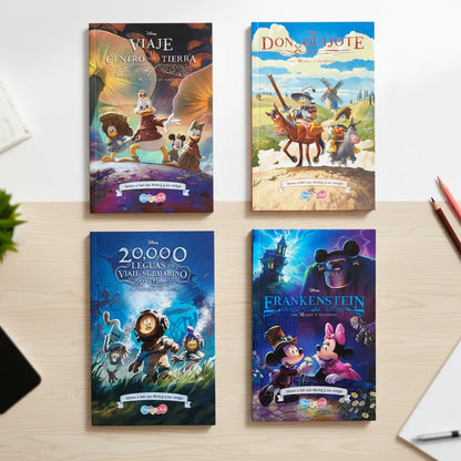 4 Libros Clásicos Literatura Infantil Vol. 2 Disney Mickey +6 Años
