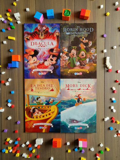 4 Libros Clásicos Literatura Infantil1 Disney Mickey +6 Años