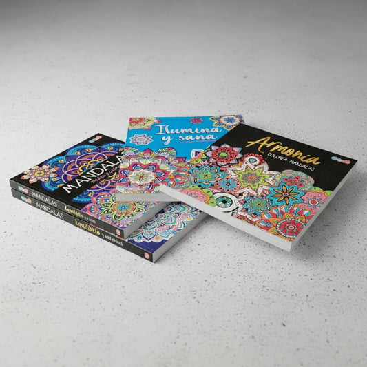 Set De 4 Libros Mandalas Colorea Para La Mente