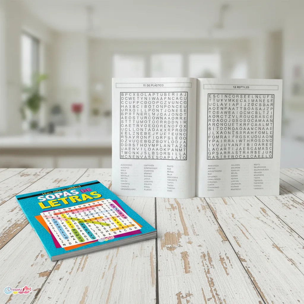 Set De 4 Libros De  Asombrosas Sopas De Letras Pasatiempos
