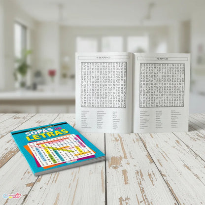 Set De 4 Libros De  Asombrosas Sopas De Letras Pasatiempos