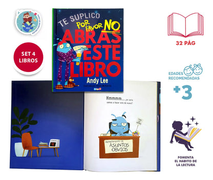 Colección: Por Favor No Abras Este Libro De Andy Lee- Niño+3