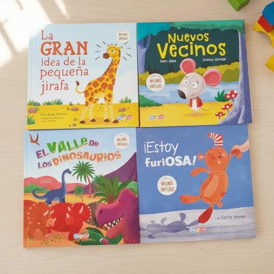 Set De 4 Libros Cuentos Para Niños Valores Y Virtudes