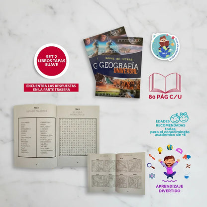 Set De 2 Sopas De Letras Historia Y Geografía 80 Págs