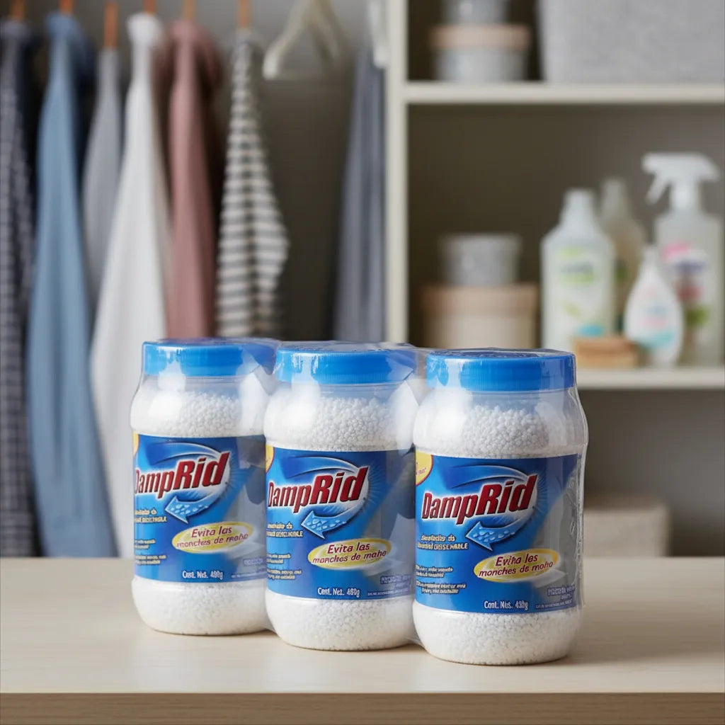 Pack de 3 Absorbedores de Humedad DampRid 400g - Control Total de Moho y Olores