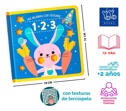 1 2 3. Mis Palabras Con Texturas / Pd., De Jo Dupre Bvba. Editorial Jo Dupre Bvba (yoyo Books)