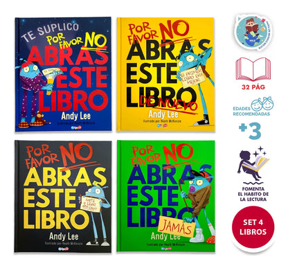 Colección: Por Favor No Abras Este Libro De Andy Lee- Niño+3