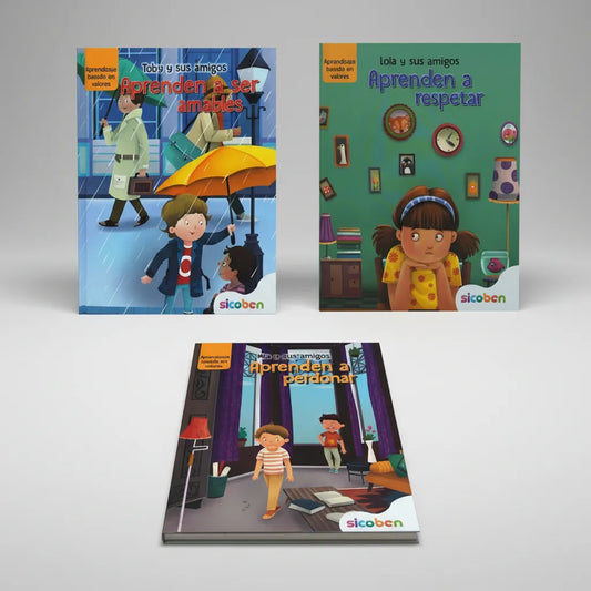 Set De 3 Libros De Valores Para Niños- Creciendo En Familia