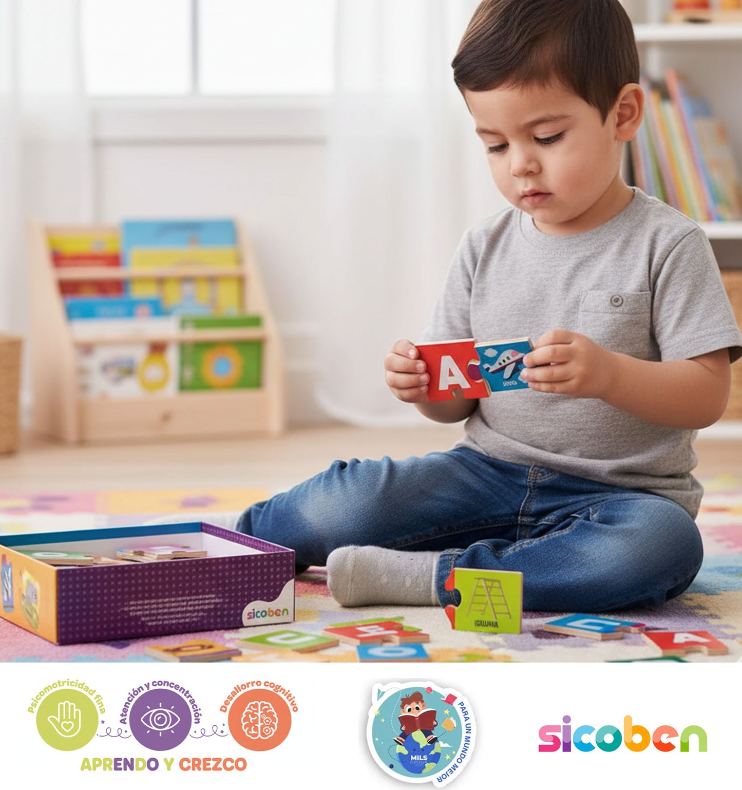 Juego Didactico Pzs Tipo Rompecabezas De Vocales