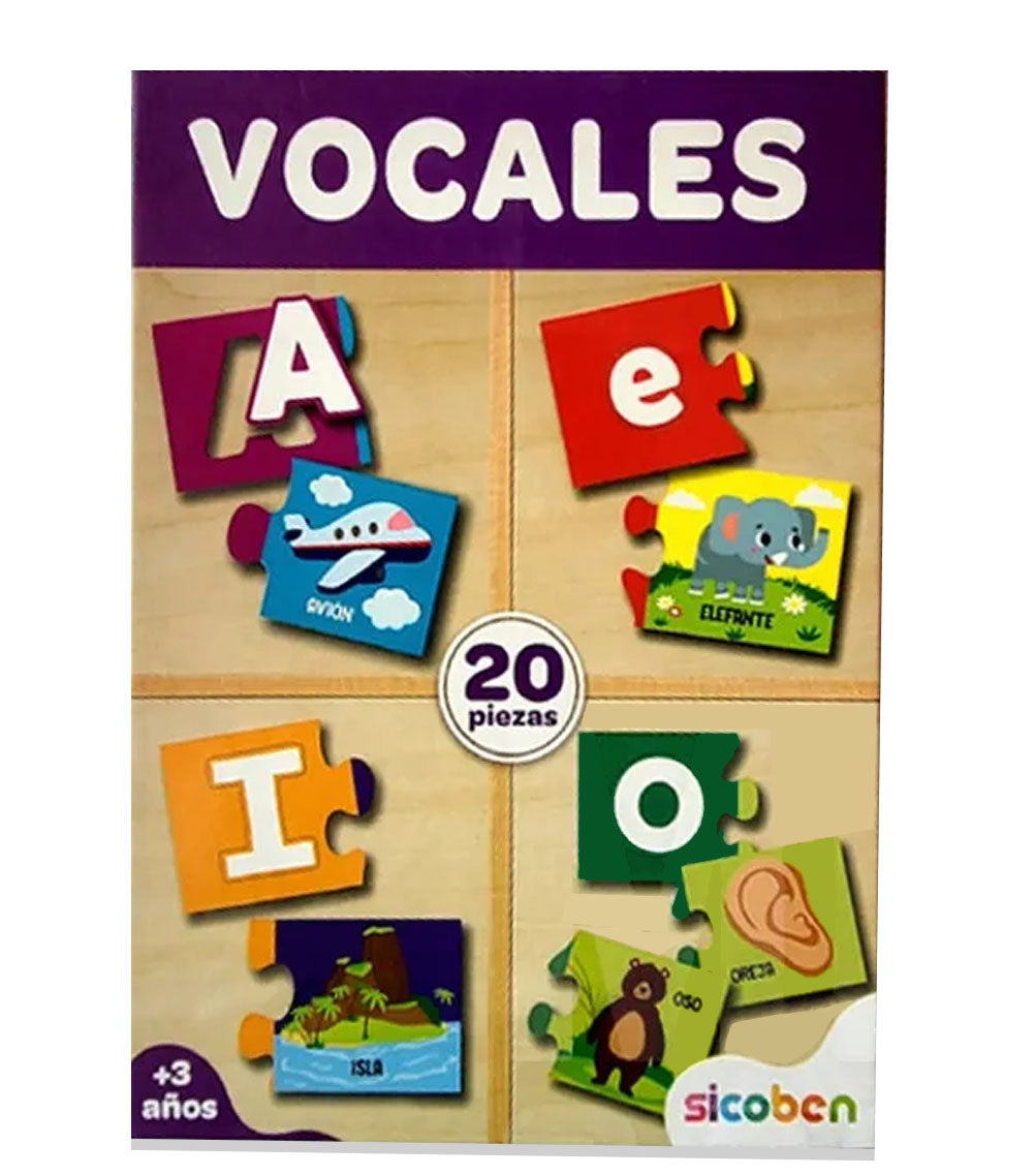 Juego Didactico Pzs Tipo Rompecabezas De Vocales