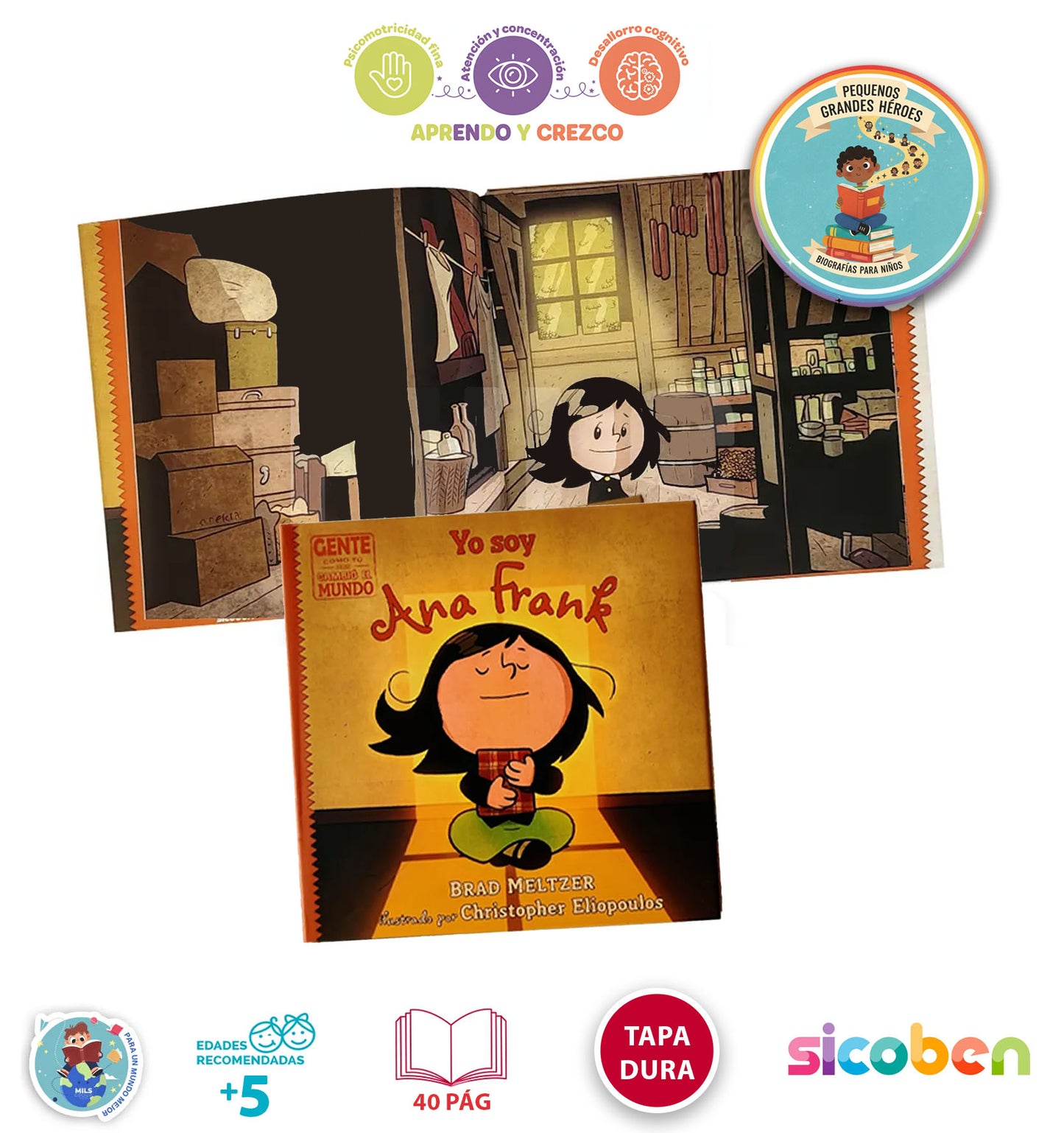 Libro Para Niños Cuentos-bio Ana Frank +8 Años