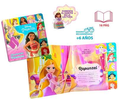 Libro Para Niños Conoce A Las Princesas Disney Pasta Dura