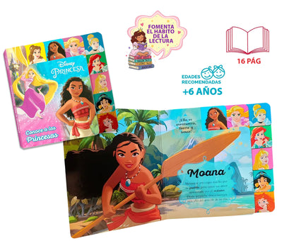Libro Para Niños Conoce A Las Princesas Disney Pasta Dura