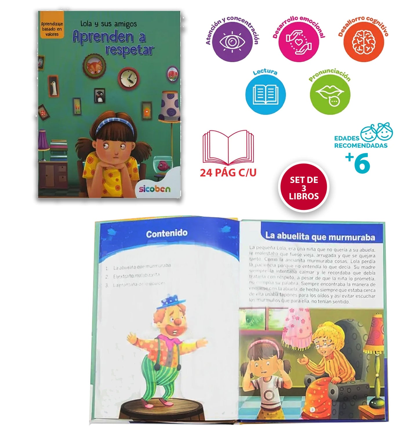 Set De 3 Libros De Valores Para Niños- Creciendo En Familia