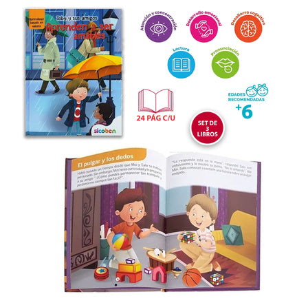 Set De 3 Libros De Valores Para Niños- Creciendo En Familia
