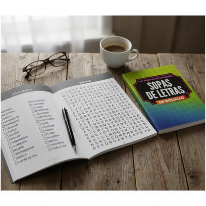 Set 4 Libros: Crucigramas Y Sopas De Letras. Pasatiempos