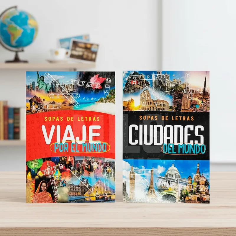 Set De 2 Sopas De Letras Ciudades Y Viajes Por El Mundo, De Vision St. Editorial Dreams Art, Tapa Blanda En Español, 2021