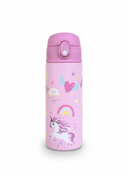 Botella Térmica Infantil 550ml - Vaso de Acero Inoxidable con Diseños para Niños - Mantiene Temperatura 12 Horas - Seguro, Duradero y Libre de BPA.